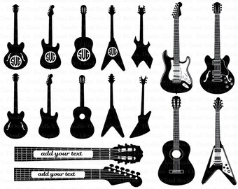 Classic Guitar Svg Etsy