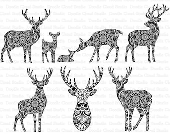 Download Deer Mandala Svg Etsy