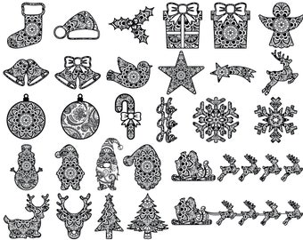 Download Christmas Mandala Etsy