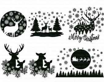 Download Winter Deer Svg Etsy