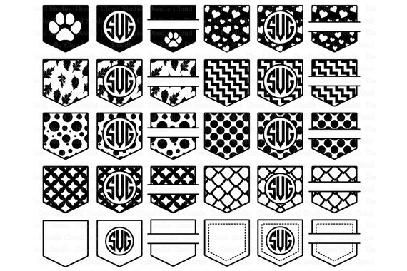 Download Pocket Patterns Svg Shirt Pocket Monogram Svg Files For Etsy