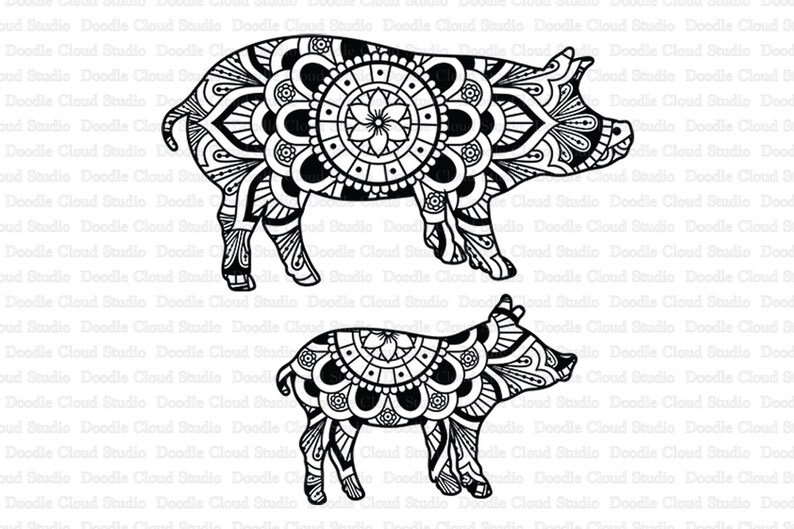 Download Pig Mandala SVG Piglet Mandala SVG Pig Files for ...