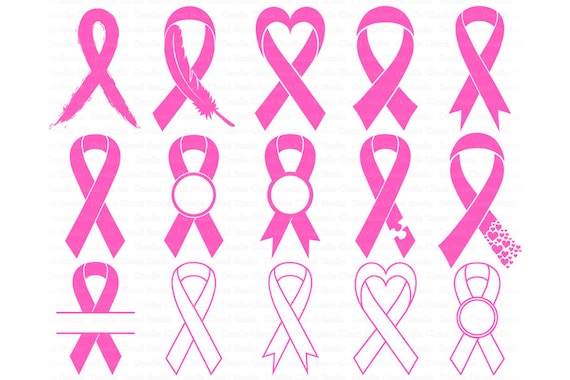 FREE Breast Cancer Awareness Heart Ribbon SVG - Craft House SVG