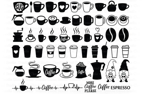 Coffee Svg Coffee Bundle Svg Files For Silhouette And Cricut Etsy