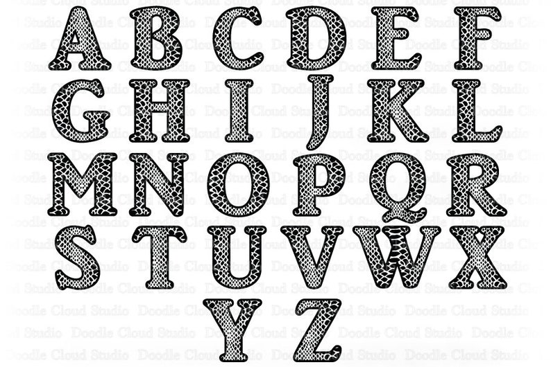 Snake Alphabet SVG, Animal Letters SVG Files for Cameo & Cricut. Reptile Letters, Snake Monogram, A to Z SVG Letters, Snake Alphabet Clipart image 2
