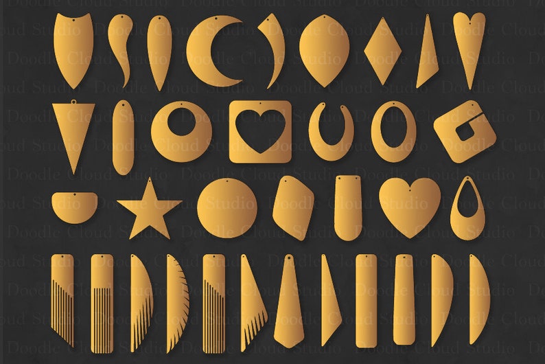 Download Earring Svg Bundle 35 Earrings Template Cut Files For Etsy