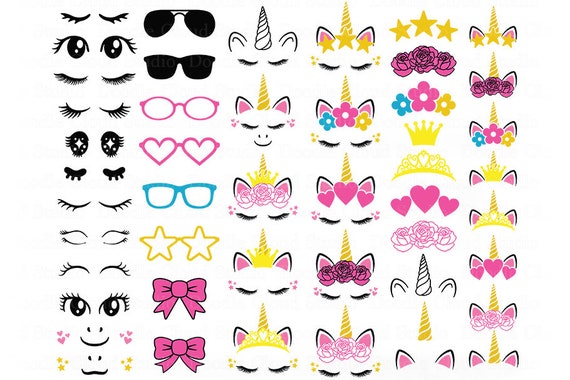 Download Unicorn Svg Unicorn Kit Svg Unicorn Bundle Svg Files For Silhouette Cameo Cricut Diy Create Your Unicorn Unicorn Face Unicorn Clipart By Doodle Cloud Studio Catch My Party