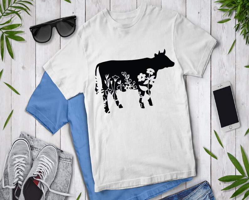 Free Free 319 Flower Silhouette Highland Cow Svg SVG PNG EPS DXF File