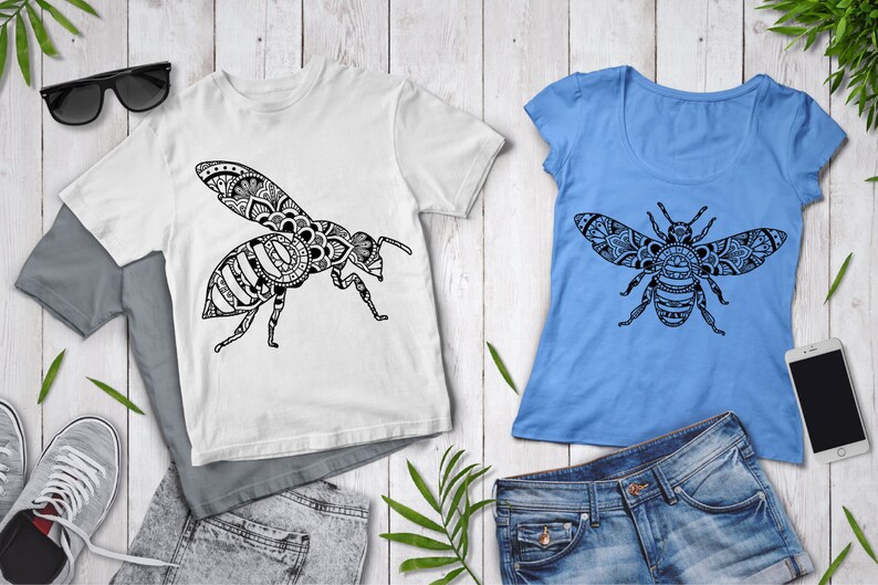 Download Bee Mandala SVG Mandala Bee SVG Files voor Silhouette en ...