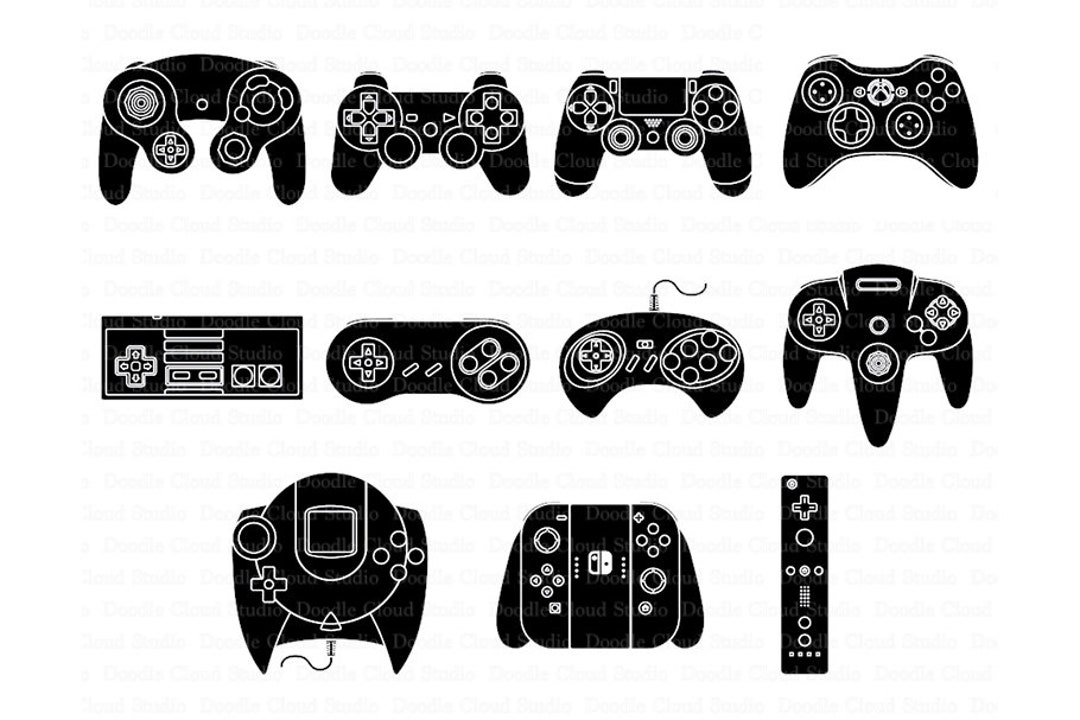 Game Controller SVG Files, for Silhouette Cameo and Cricut. Game