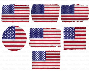 USA American Flag Distressed PNG, United States, Background Png Bundle, Sublimation Designs, USA Flag Clipart, 4th of July Design Png.