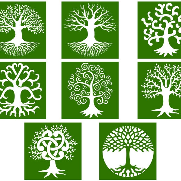 Tree of Life Stencil, Tree of Life Bundle, Tree of Life SVG Digital Stencil, Tree of Life Designs Digital Stencil Templates.