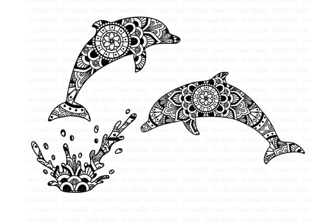 Download Dolphin Mandala SVG Dolphin svg Dolphin Mandala SVG files | Etsy