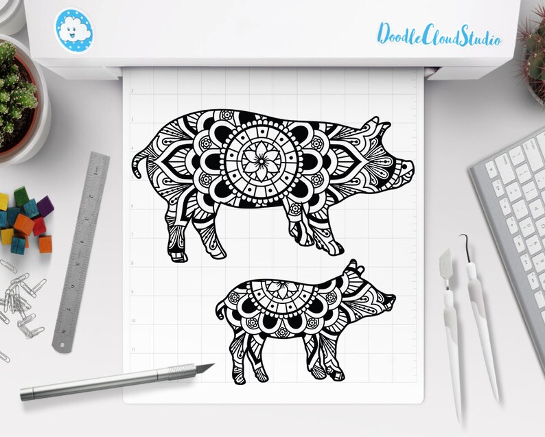 Download Pig Mandala SVG Piglet Mandala SVG Pig Files for ...
