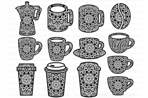 Download Coffee Bundle Mandala Svg Coffee Cup Mandala Files For Etsy