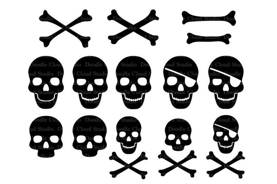 Download Skull And Cross Bones Svg Files For Silhouette Cameo And Cricut Pirate Skull Svg Files Pirate Flag Skulls Svg Files Clipart Png Included By Doodle Cloud Studio Catch My Party