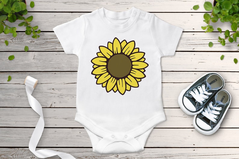 Download Sunflower SVG Sunflower Monogram Split Monogram Half | Etsy