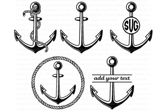 Download Anchor Svg Rope Anchor Anchor Monogram Anchor Svg Files For Silhouette Cameo And Cricut Nautical Svg Anchor Clipart Png Included By Doodle Cloud Studio Catch My Party