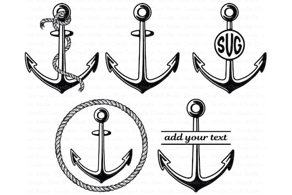 Download Anchor Svg Rope Anchor Anchor Monogram Anchor Svg Files For Silhouette Cameo And Cricut Nautical Svg Anchor Clipart Png Included By Doodle Cloud Studio Catch My Party