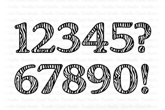Download Zebra Numbers Svg Animal Numbers Svg Files For Silhouette Cricut Zebra Number Monogram Numbers For Birthday Zebra Numbers Clipart By Doodle Cloud Studio Catch My Party