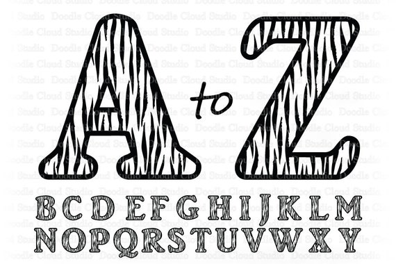 Download Tiger Hide Alphabet Svg Tiger Letters Svg Files For Silhouette Cameo Cricut Tiger Monogram A To Z Svg Letters Tiger Alphabet Clipart By Doodle Cloud Studio Catch My Party