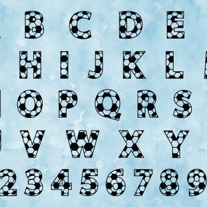 Soccer Alphabet & Numbers SVG Files for Silhouette and Cricut. Soccer ...
