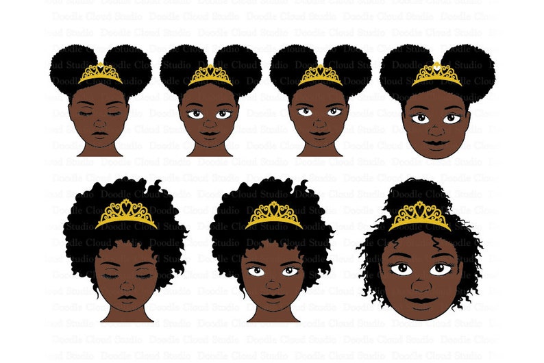Download Afro Puff Crown Svg Black Princesses And Queen With Crown Svg Files For Silhouette And Cricut Black Princes And Queen Clipart Png Included Art Collectibles Digital Prints Efp Osteology Org