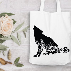 Floral Wolf SVG Flower Wolf SVG Files for Silhouette Cameo & - Etsy