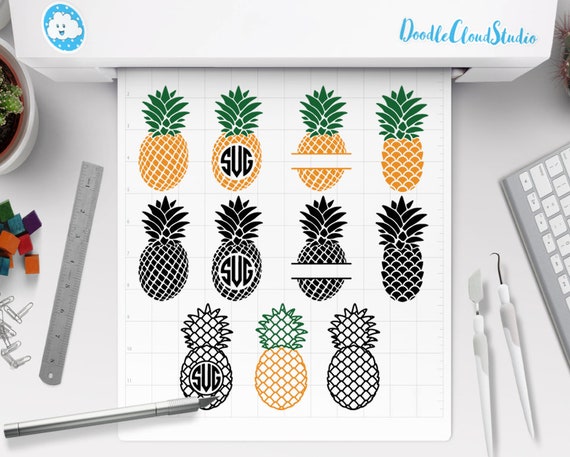 Download Pineapple Svg Monogram Pineapples Svg Pineapple Svg Files For Silhouette Cricut Pineapple Clipart Tropical Summer Paper Cut Template By Doodle Cloud Studio Catch My Party SVG, PNG, EPS, DXF File