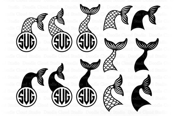 Download Mermaid Svg Mermaid Tail Svg Files For Silhouette And Cricut Mermaid Tail Monogram Svg Sea Beach Svg Mermaid Clipart Birthday Girl Svg By Doodle Cloud Studio Catch My Party SVG, PNG, EPS, DXF File