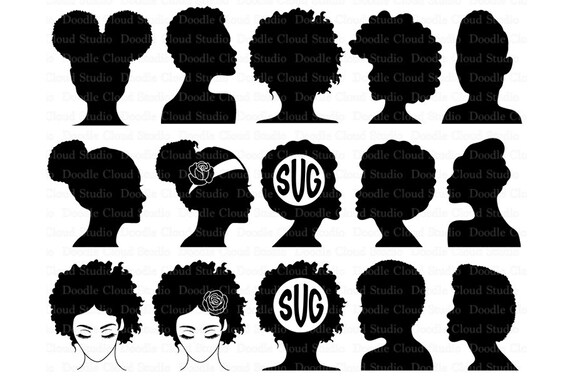 Download Afro Woman Svg Afro Lady Svg Files For Silhouette Cameo And Etsy