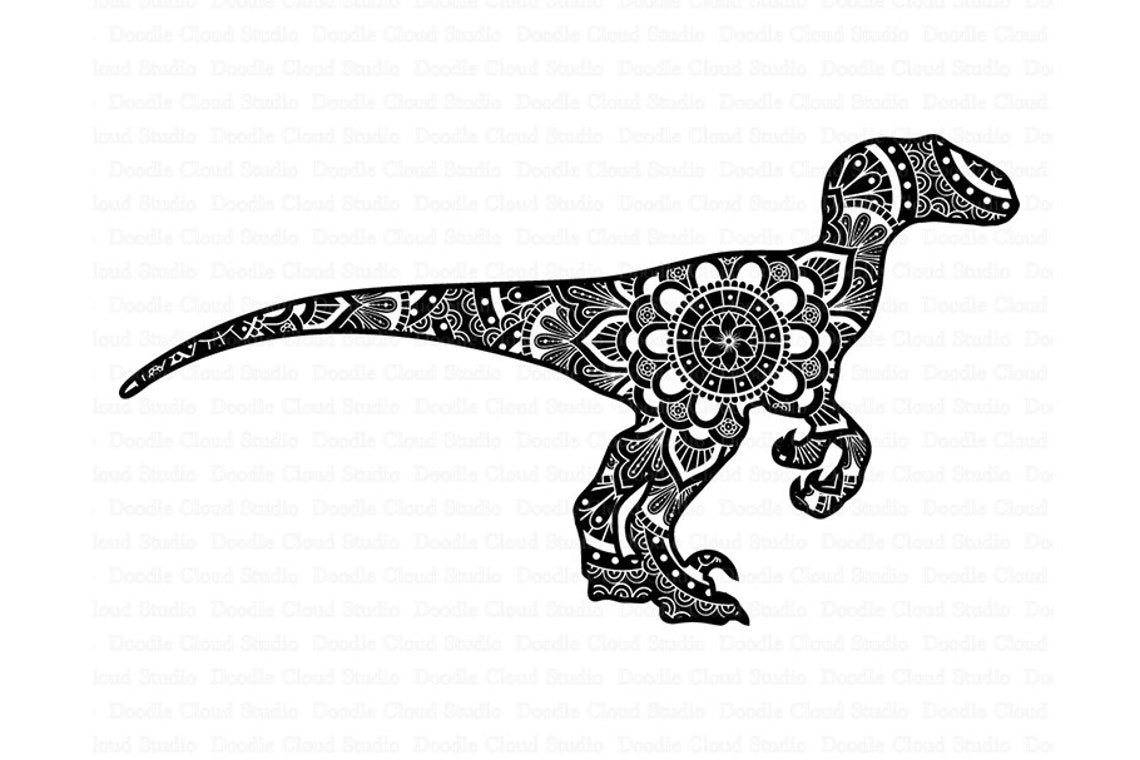 Download Mandala Dinosaur SVG Raptor Mandala svg Dinosaur Mandala ...