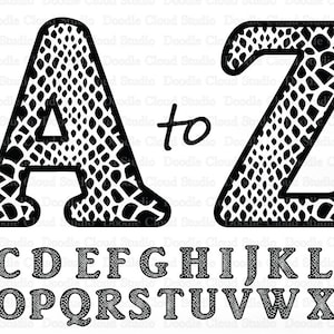 Snake Alphabet SVG, Animal Letters SVG Files for Cameo & Cricut. Reptile Letters, Snake Monogram, A to Z SVG Letters, Snake Alphabet Clipart image 1