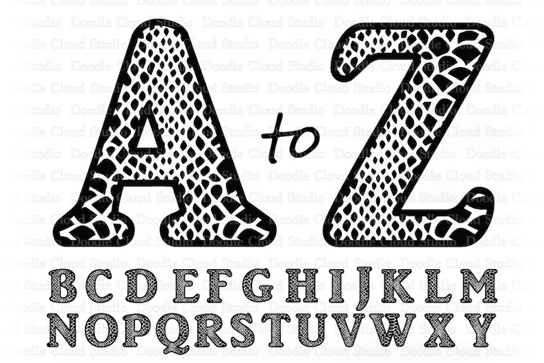 Snake Alphabet SVG, Animal Letters SVG Files for Cameo & Cricut. Reptile Letters, Snake Monogram, A to Z SVG Letters, Snake Alphabet Clipart image 1