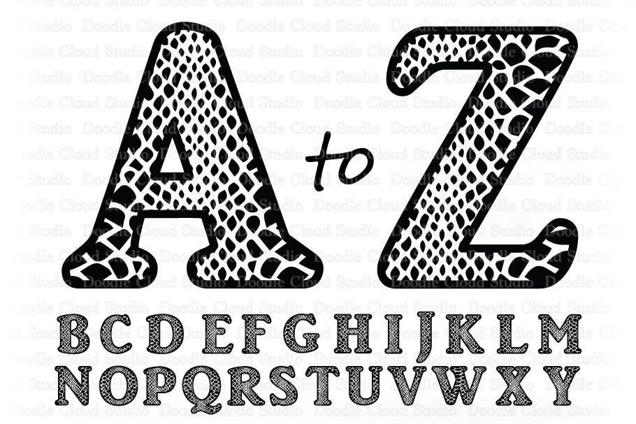 Snake Letras Snake Alphabet SVG, Animal Letters SVG Files para Cameo & Cricut ...