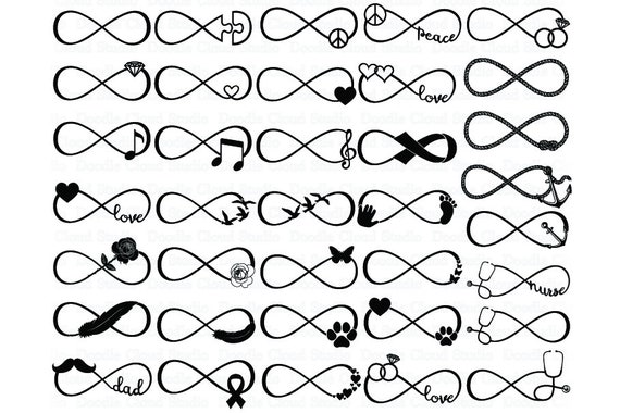 Download 36 Infinity Svg Infinity Bundle Svg Files For Silhouette Cameo And Cricut Infinity Symbols Love Paw Heart Birds Nurce Infinity Clipart By Doodle Cloud Studio Catch My Party