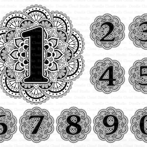 Download Mandala Numbers Svg Zentangle Numbers Svg Files For Etsy