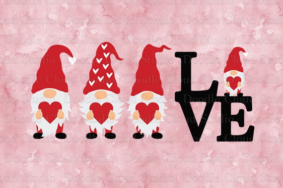 Download Gnome Svg Love Gnomes Gnome With Heart Gnome Love Svg Files For Silhouette Cameo And Cricut Gnome Svg Valentine Day Love Gnomes Clipart By Doodle Cloud Studio Catch My Party