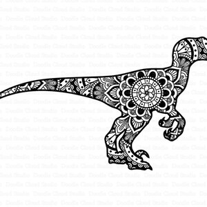 Mandala Raptor Mandala Dinosaur SVG, Raptor Mandala Svg, Dinosaur Mandala SVG Files ...