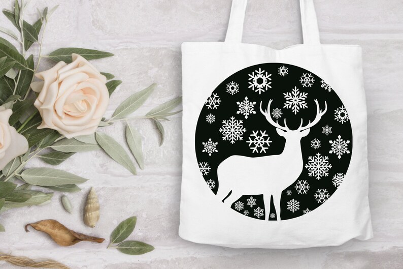 Download Deer SVG Winter Scene with Deer Bundle SVG Christmas Scene | Etsy