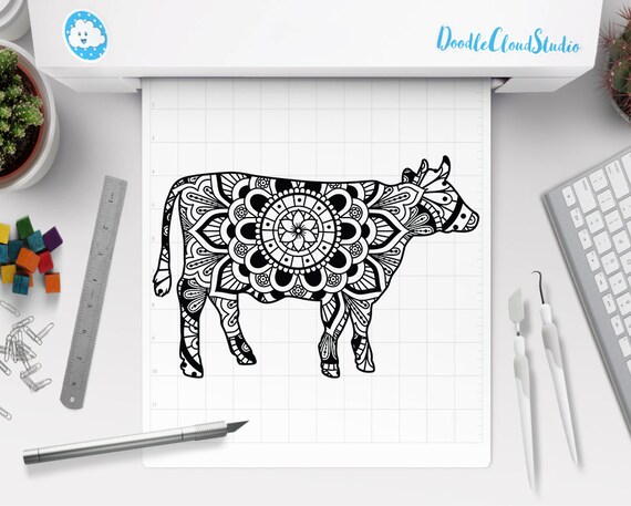 Download Cow Mandala Svg Cow Svg Cow Mandala Svg Files For Silhouette Cameo Cricut Animal Mandala Svg Cow Zentangle Svg Cow Mandala Clipart By Doodle Cloud Studio Catch My Party
