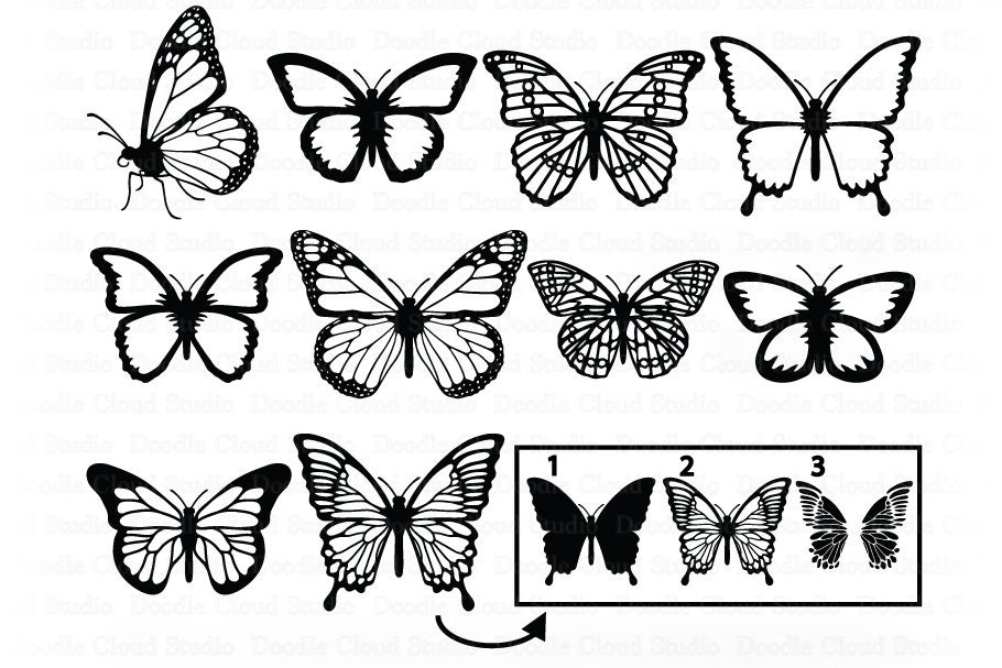 Download Butterfly Svg Butterfly Svg Bundle Svg Files For Silhouette Etsy