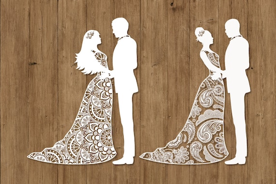 Download Wedding Mandala Svg Mandala Bride And Groom Svg Files For Silhouette Cameo And Cricut Wedding Couple Wedding Clipart Png Included By Doodle Cloud Studio Catch My Party