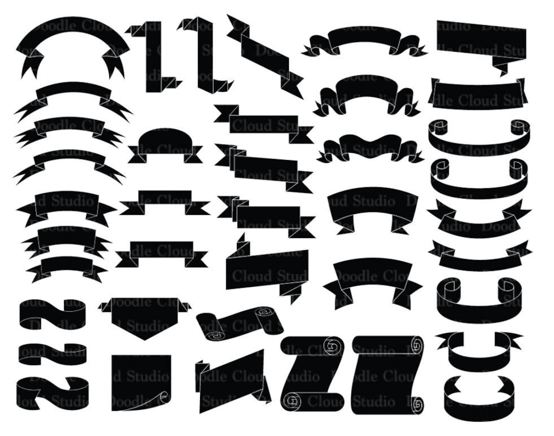 Ribbon Banner SVG, Scroll Svg Files for Silhouette Cameo and Cricut