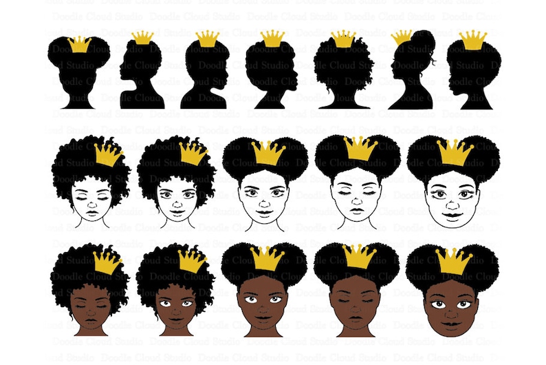 Download Black Queen With Crown SVG files for Silhouette and Cricut ...