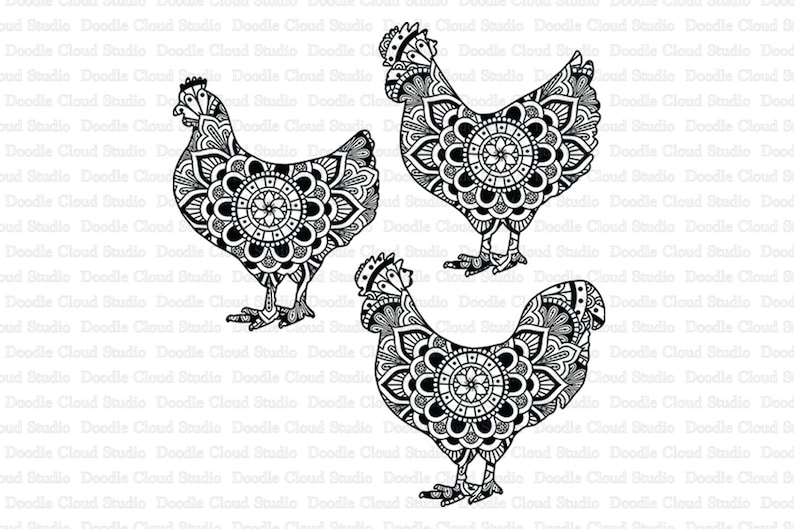 Download Chicken SVG Chicken Mandala SVG Files for Silhouette Cameo ...