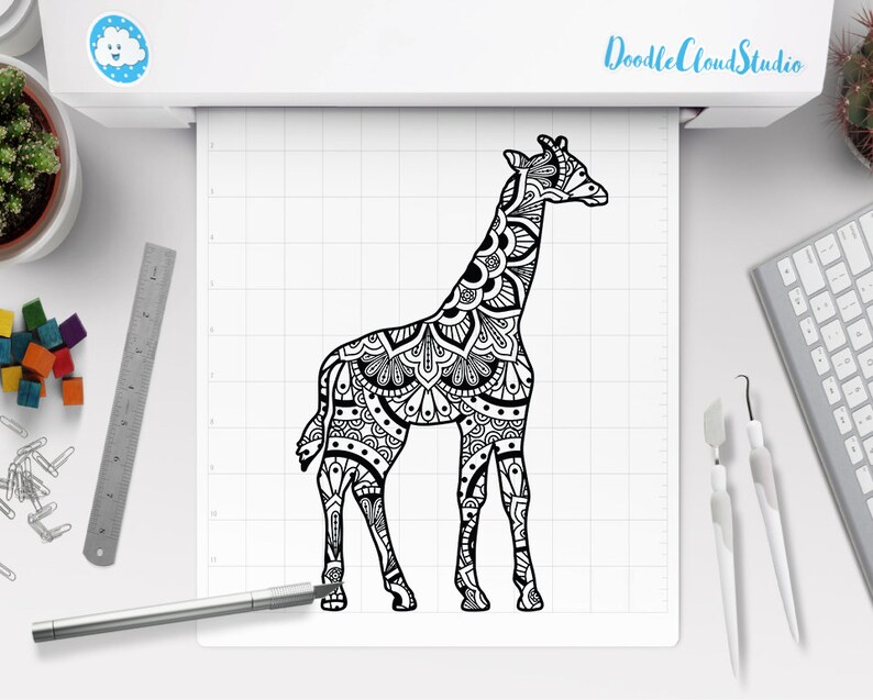 Download Giraffe SVG Giraffe Mandala SVG Files for Silhouette Cameo ...