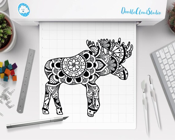 Download Moose Svg Moose Mandala Svg Moose Mandala Svg Files For Silhouette Cameo Cricut Animal Mandala Moose Mandala Clipart Woodland Animal By Doodle Cloud Studio Catch My Party