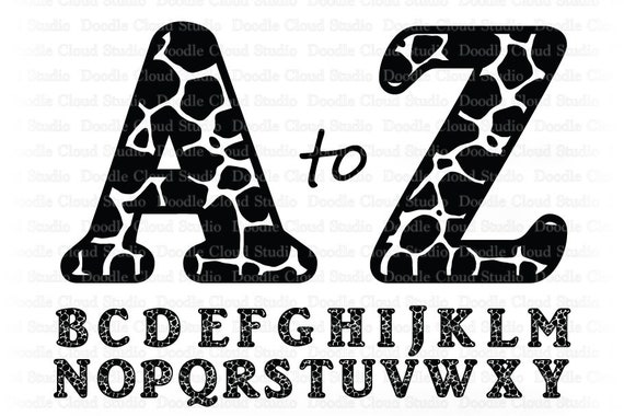 Download Giraffe Alphabet Svg Animal Letters Svg Files For Cameo Cricut Giraffe Letters Monogram A To Z Svg Letters Giraffe Alphabet Clipart By Doodle Cloud Studio Catch My Party