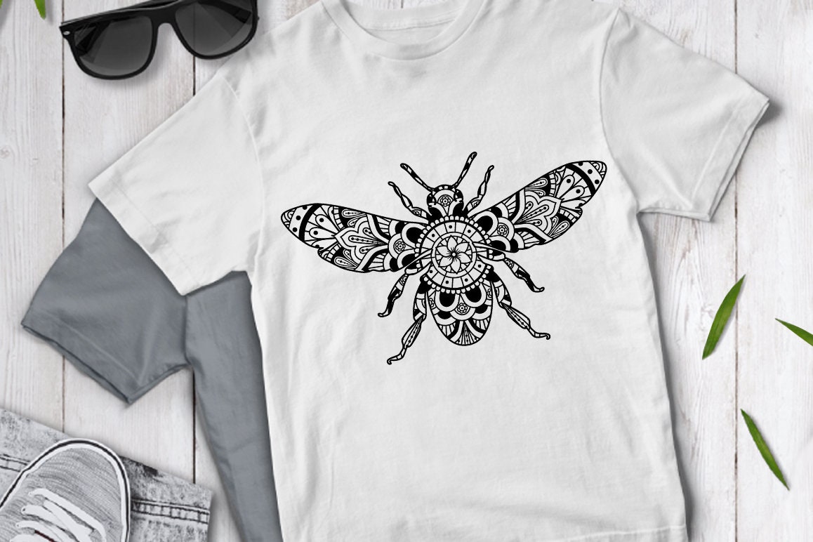 Download Bee Mandala SVG Mandala Bee SVG Files for Silhouette and ...